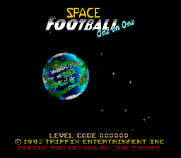 Space Football - One on One Title Screen